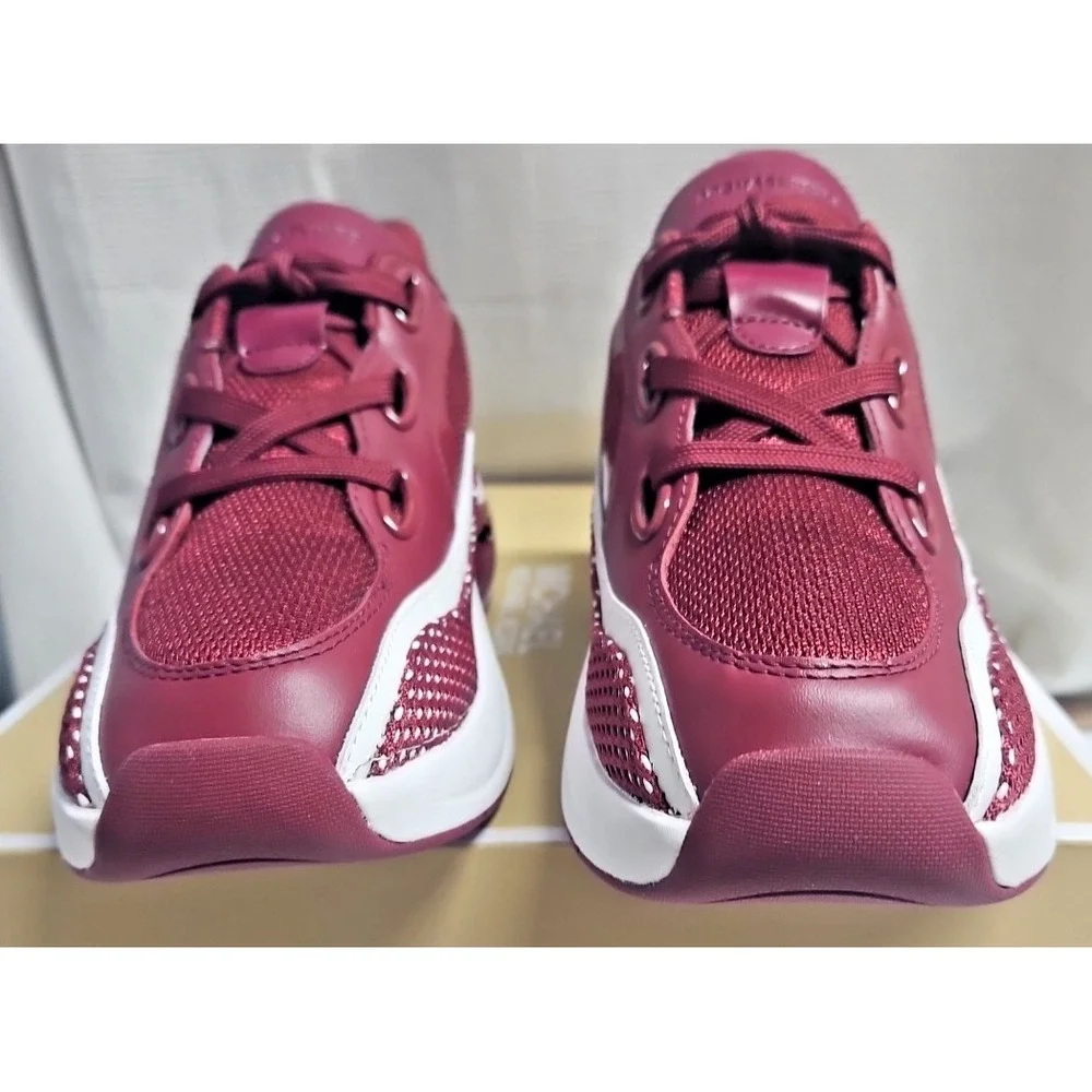 Michael Kors Women's Toni Trainer Textile /leather‎ upper Mulberry US 7 sneakers